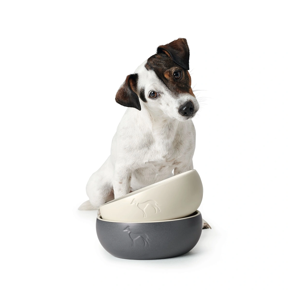 Hunter keramik Lund hunde skål 550 ml Grå